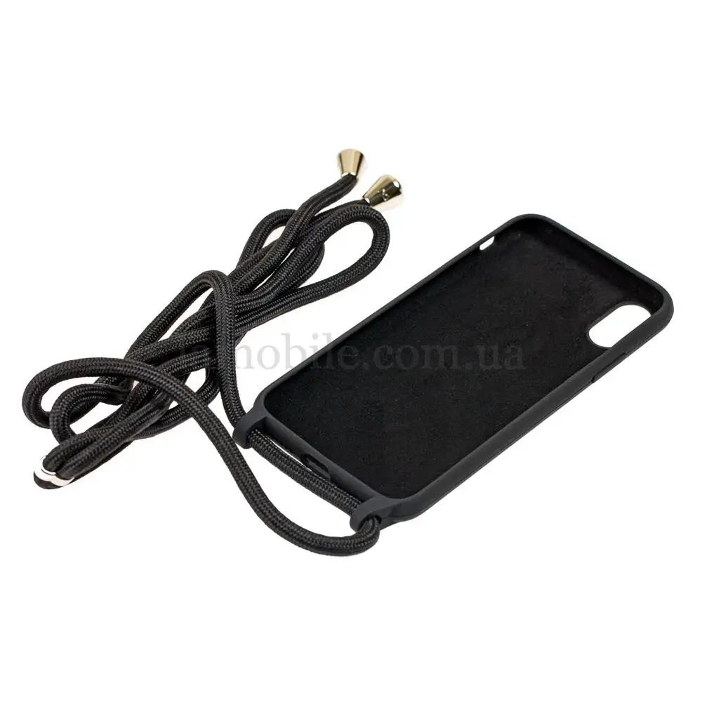 Чохол для iPhone Xr Lanyard without logo чорний