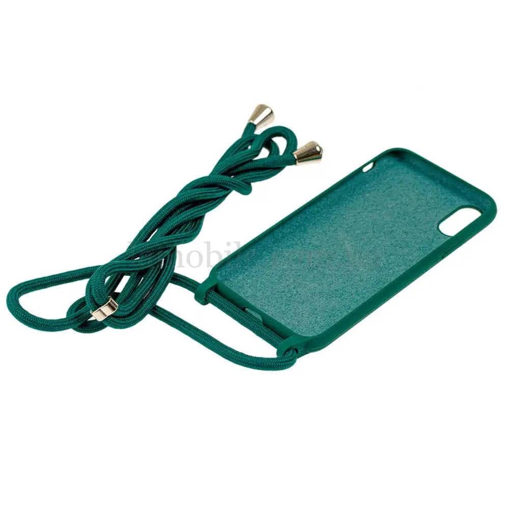 Чехол для iPhone Xr Lanyard without logo forest green