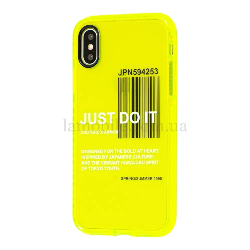 Чехол для iPhone X / Xs Acid Yellow just do it