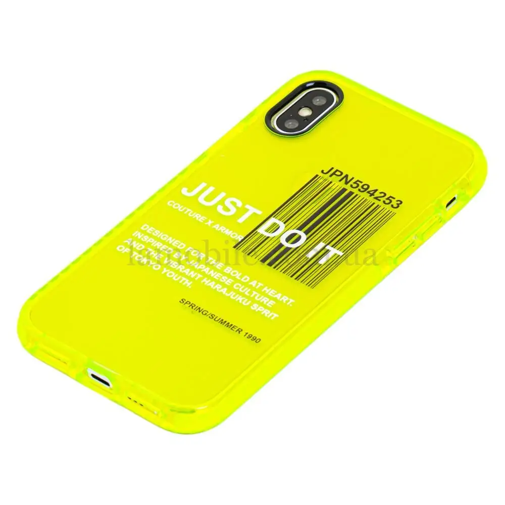 Чехол для iPhone X / Xs Acid Yellow just do it