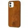 Чохол для iPhone 12 / 12 Pro Polo Knight (Leather) коричневий