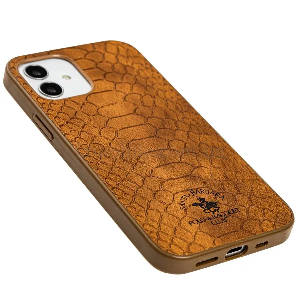 Чохол для iPhone 12 / 12 Pro Polo Knight (Leather) коричневий