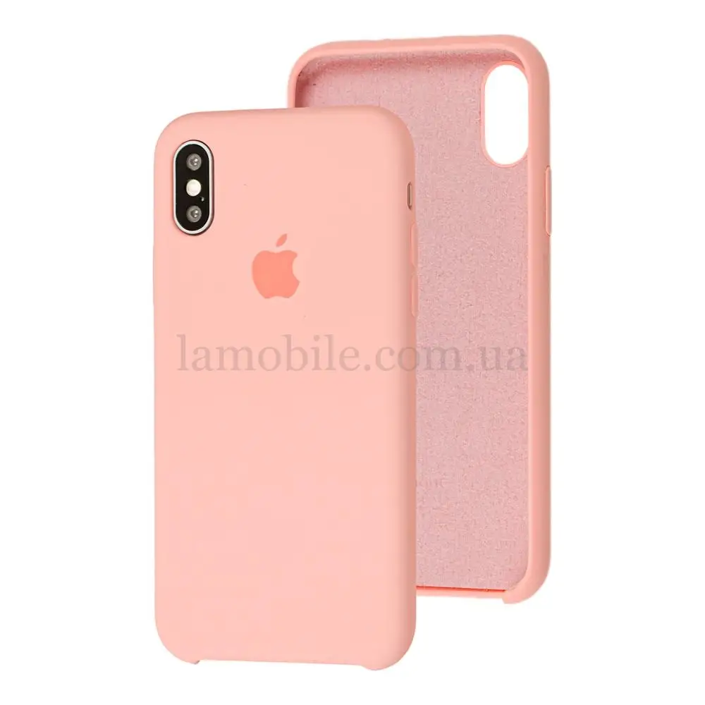 Чехол Silicone для iPhone X / Xs case grapefruit
