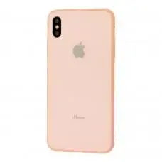 Чехол New glass для iPhone Xs Max розовый песок