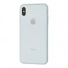 Чехол New glass для iPhone Xs Max синий туман
