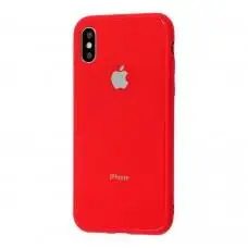 Чехол New glass для iPhone X / Xs красный