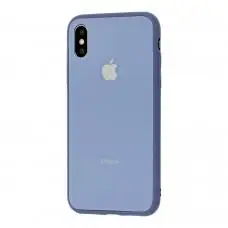 Чехол New glass для iPhone X / Xs лавандовый серый