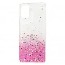 Чехол для Samsung Galaxy A71 (A715) Wave confetti white / pink