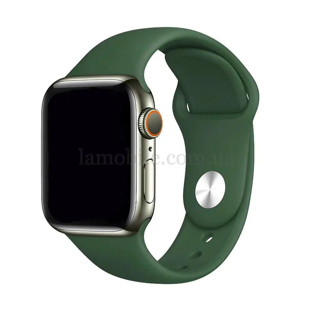 Ремешок для Apple Watch 38 / 40mm Band Silicone One-Piece темно-зеленый