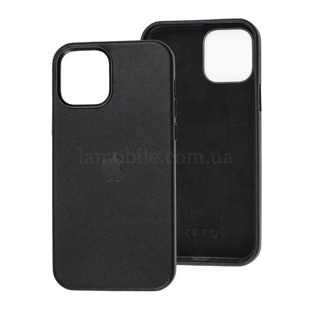 Чехол для iPhone 12 Pro Max Leather сase Full черный