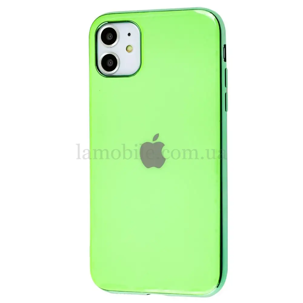 Чохол для iPhone 11 Silicone case (TPU) салатовий