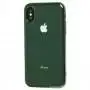 Чехол для iPhone X / Xs Silicone case (TPU) темно-зеленый