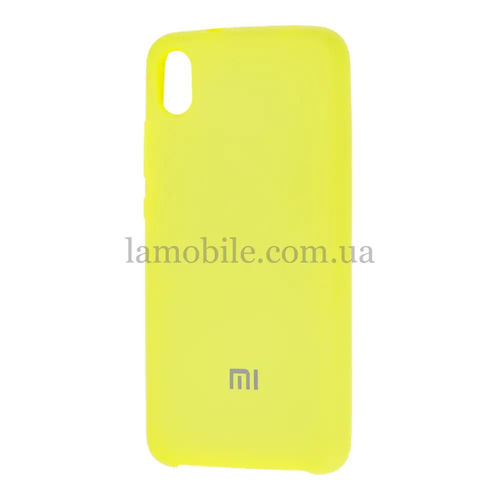 Чехол для Xiaomi Redmi 7A Silky Soft Touch "лимонный"