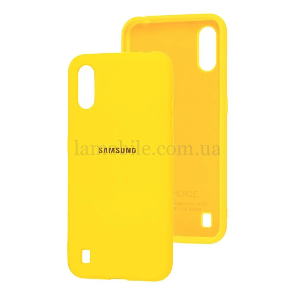 Чехол для Samsung Galaxy A01 (A015) Silicone Full желтый