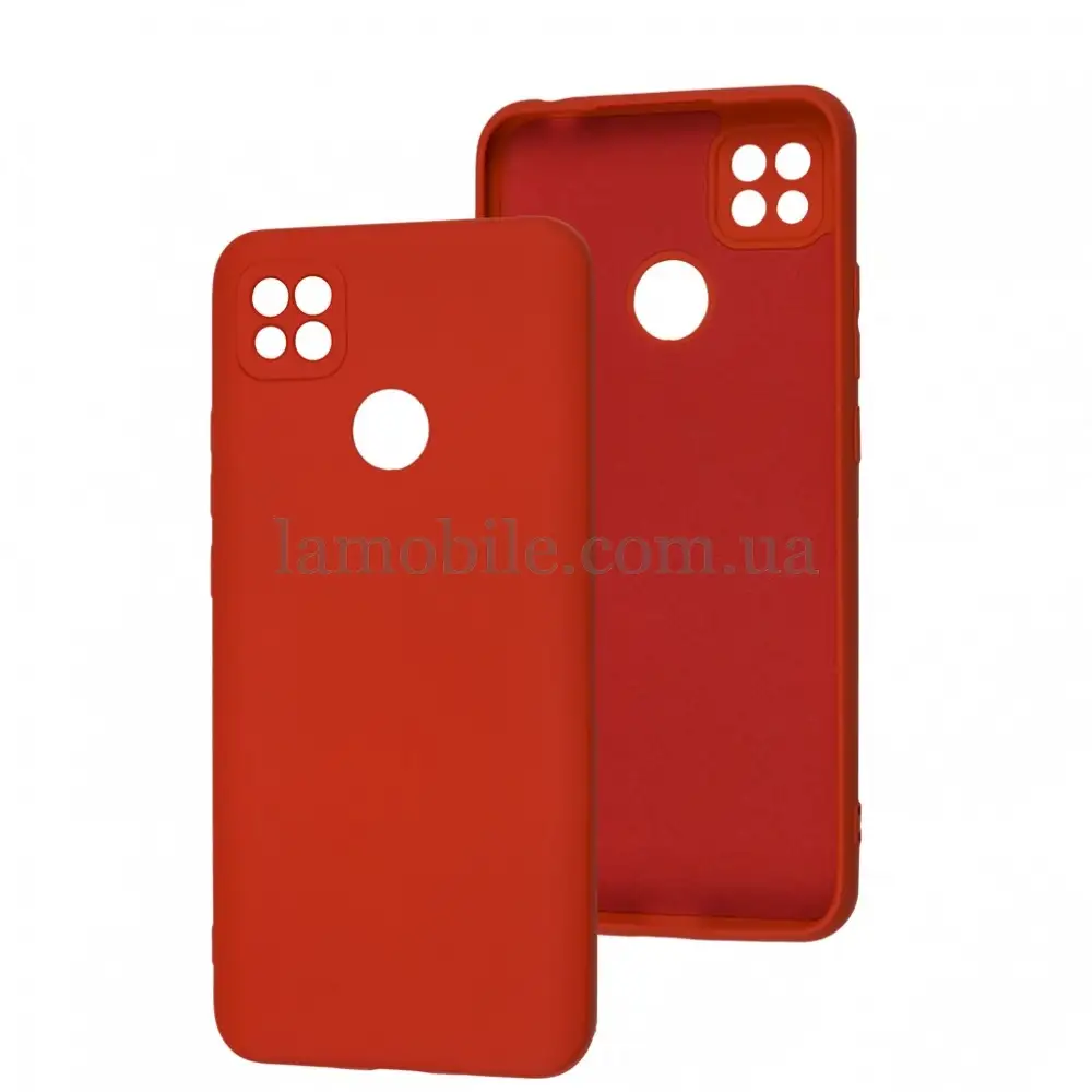 Чехол для Xiaomi Redmi 9C/10A Lime silicon no logo red