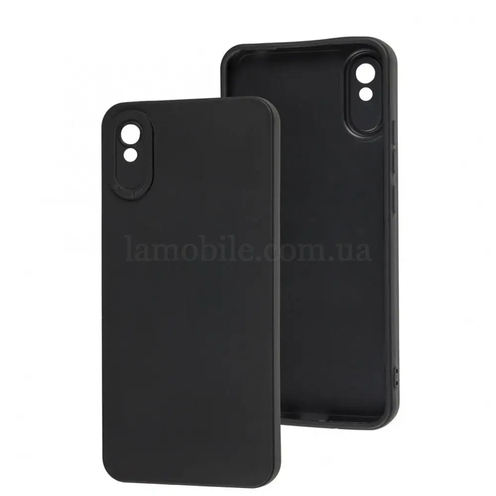 Чехол для Xiaomi Redmi 9A Lime silicon no logo black