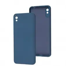 Чехол для Xiaomi Redmi 9A Lime silicon no logo blue