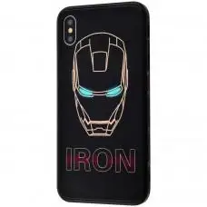 Чехол для iPhone X / Xs glass "Iron"