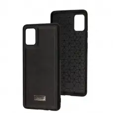 Чехол для Samsung Galaxy A51 (A515) Leather Mustang Logo черный