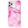 Чехол для iPhone 11 Pro Max Design Mramor Glossy розовый