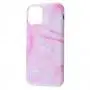 Чехол для iPhone 11 Pro Max Design Mramor Glossy розовый