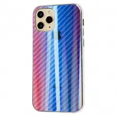 Чехол для iPhone 11 Pro Carbon Gradient Hologram синий