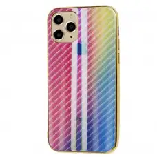 Чехол для iPhone 11 Pro Carbon Gradient Hologram розовый