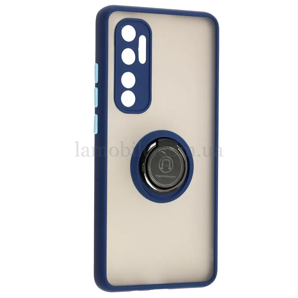 Чохол для Xiaomi Mi Note 10 Lite LikGus Edging Ring синій