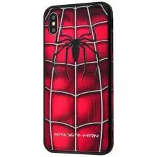 Чехол для iPhone X / Xs glass "Spider Man"