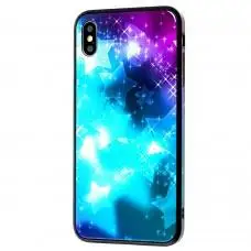 Чехол для iPhone Xs Max glass "звезды"