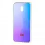 Чехол для Xiaomi Redmi 8A Rainbow glass с лого синий