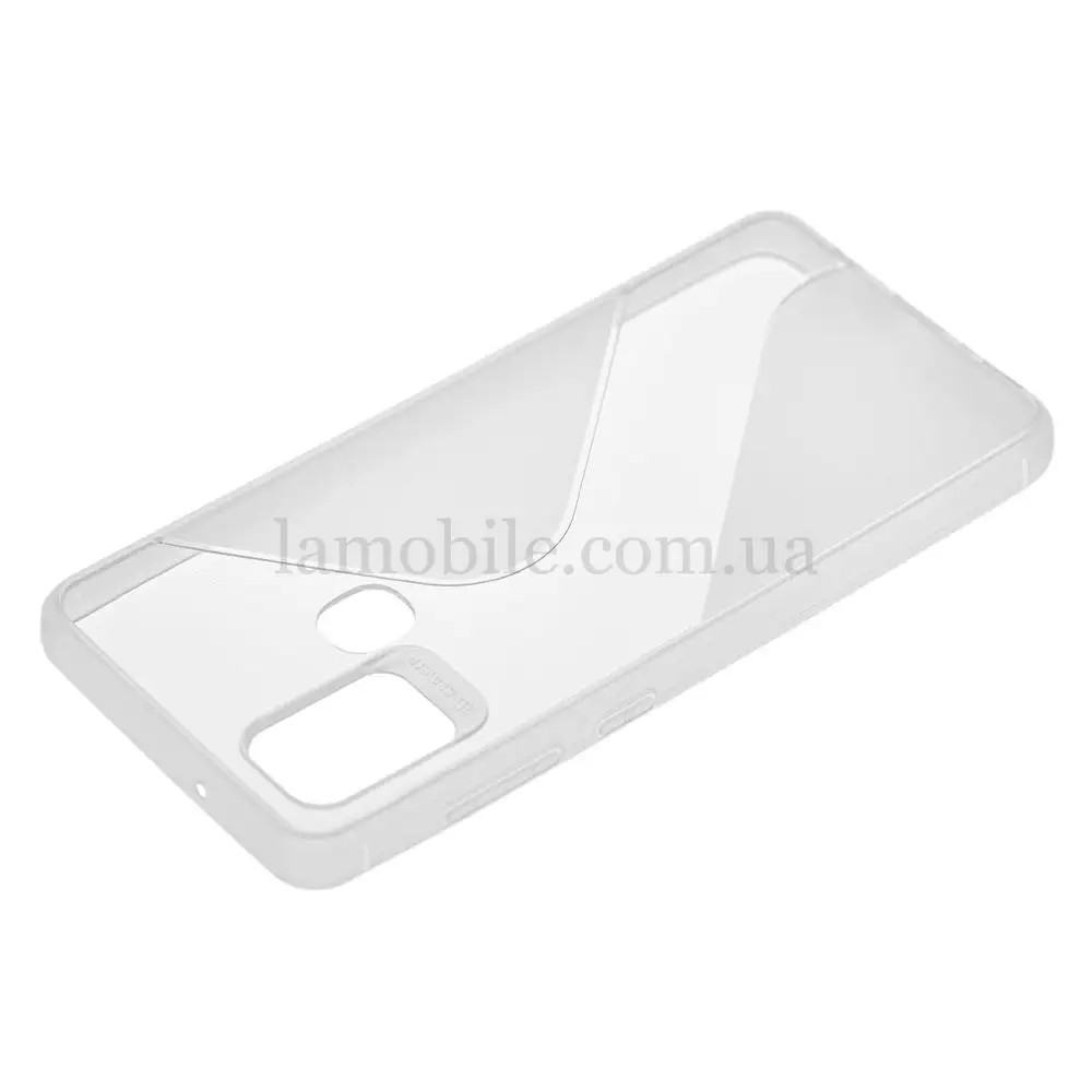 Чехол для Samsung Galaxy A21s (A217) силикон волна прозрачный