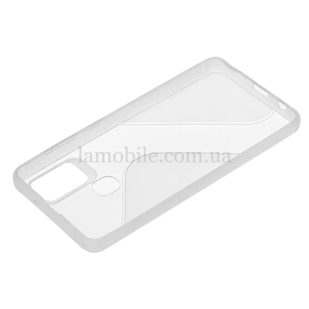 Чехол для Samsung Galaxy A21s (A217) силикон волна прозрачный