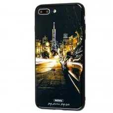 Чехол White Knight для iPhone 7 Plus / 8 Plus Pictures glass ночной город II