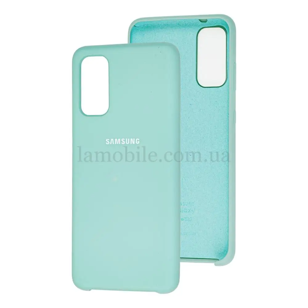 Чехол для Samsung Galaxy S20 (G980) Silky Soft Touch "светло-бирюзовый"