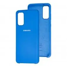 Чехол для Samsung Galaxy S20 (G980) Silky Soft Touch "голубой"