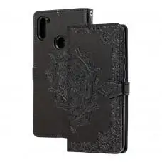 Чехол книжка для Samsung Galaxy A11 / M11 "Art с визитницей" черный