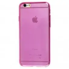 Чохол силіконовий для iPhone 6 прозоро рожевий