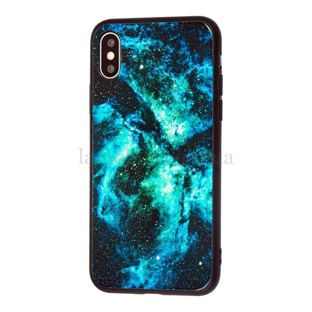 ,Чехол для iPhone X / Xs космос зеленый