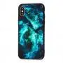 ,Чехол для iPhone X / Xs космос зеленый