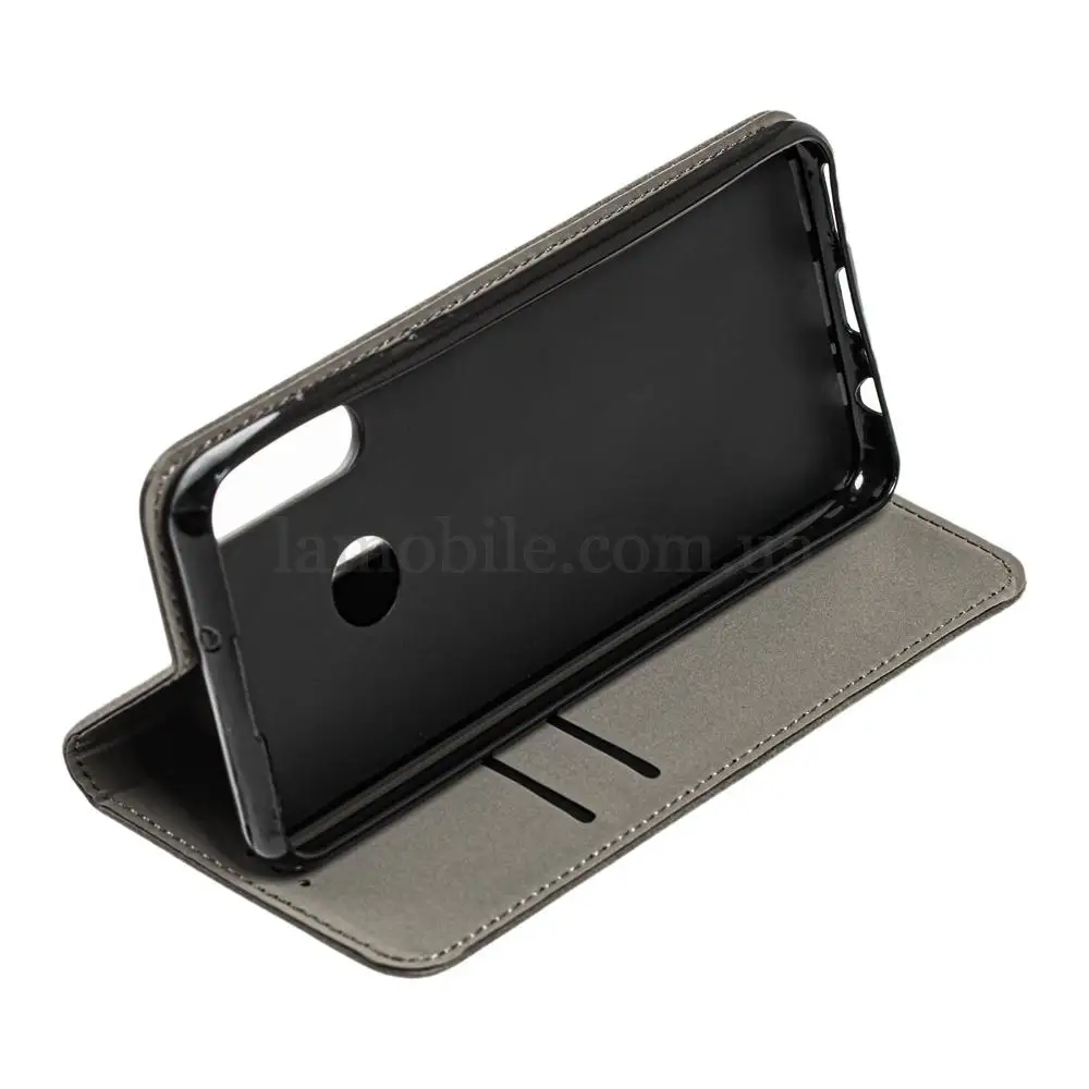 Чехол книжка для Huawei Y6p Black magnet серый