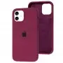 Чохол для iPhone 12/12 Pro Square Full silicone бордовий / maroon
