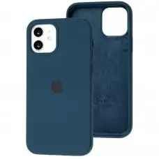 Чехол для iPhone 12 / 12 Pro Silicone Full синий / cosmos blue 