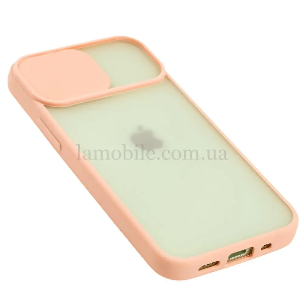 Чохол для iPhone 12 mini LikGus Camshield camera protect рожевий
