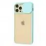 Чехол для iPhone 12 Pro LikGus Camshield camera protect бирюзовый