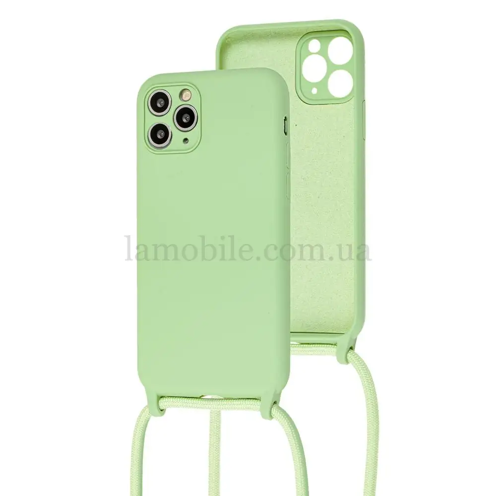Чохол для iPhone 11 Pro Lanyard with logo mint gum
