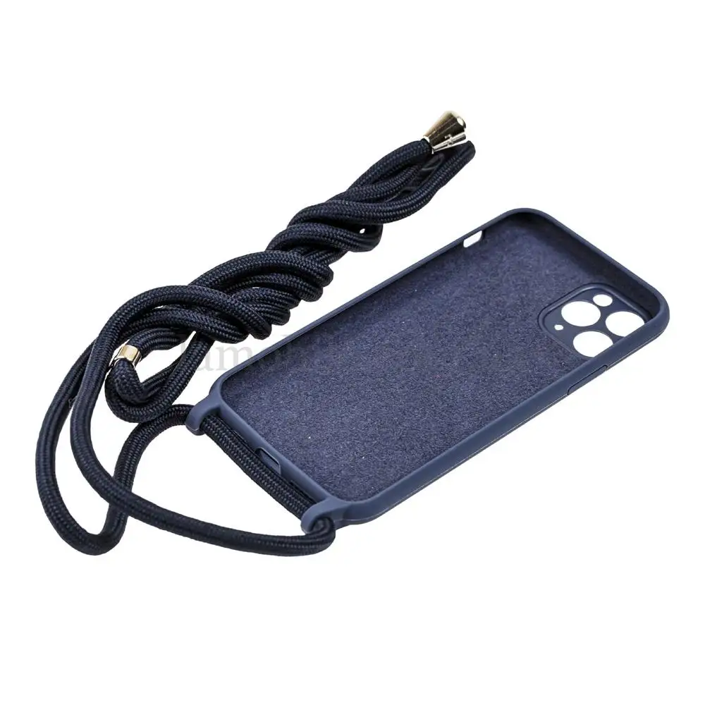 Чехол для iPhone 11 Pro Max Lanyard without logo midnight blue