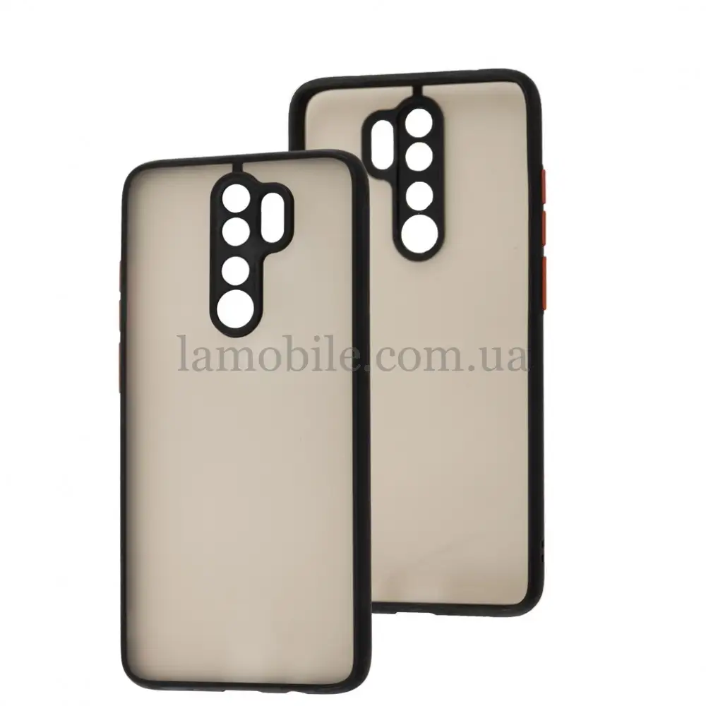 Чехол для Xiaomi Redmi Note 8 Pro LikGus camera protect черный / красный