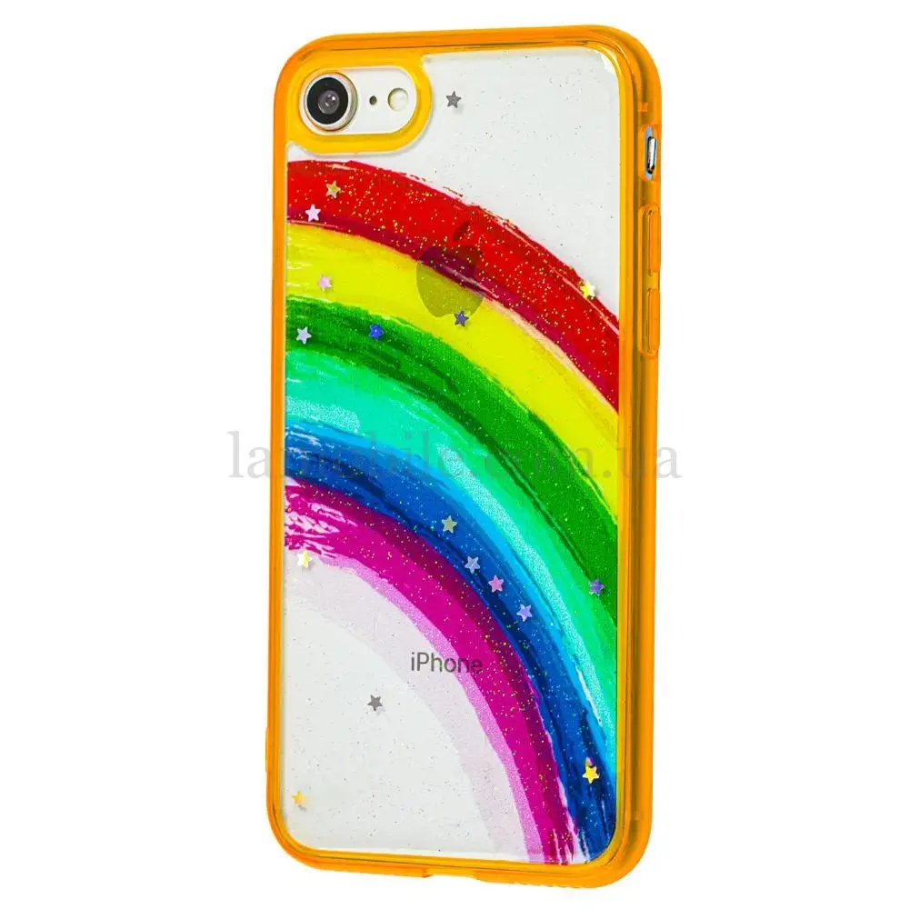 Чохол для iPhone 7 / 8 / Se 20 Colorful Rainbow помаранчевий