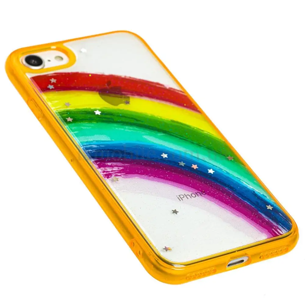 Чохол для iPhone 7 / 8 / Se 20 Colorful Rainbow помаранчевий